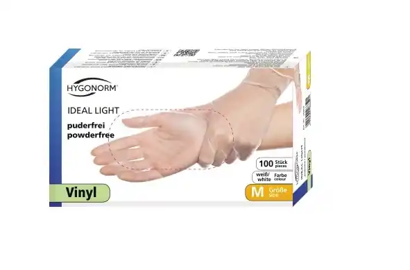 Hygonorm Einweghandschuh IDEAL LIGHT, puderfrei, Vinyl S , 100 Stück Sale