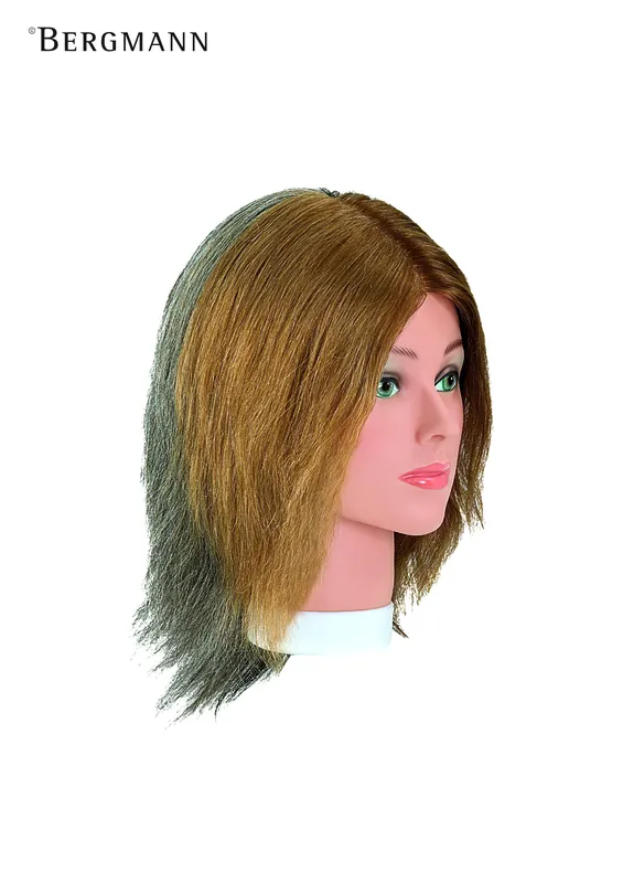 Bergmann Übungskopf JUNIOR, Quadra, 4 Farben, Echthaar 20cm Must-Have