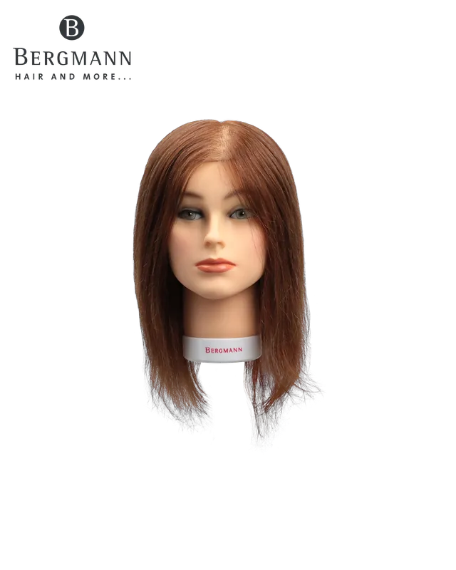 Aktuell Bergmann Übungskopf mit diffusem Haarausfall mittelblond, Echthaar 20-25cm