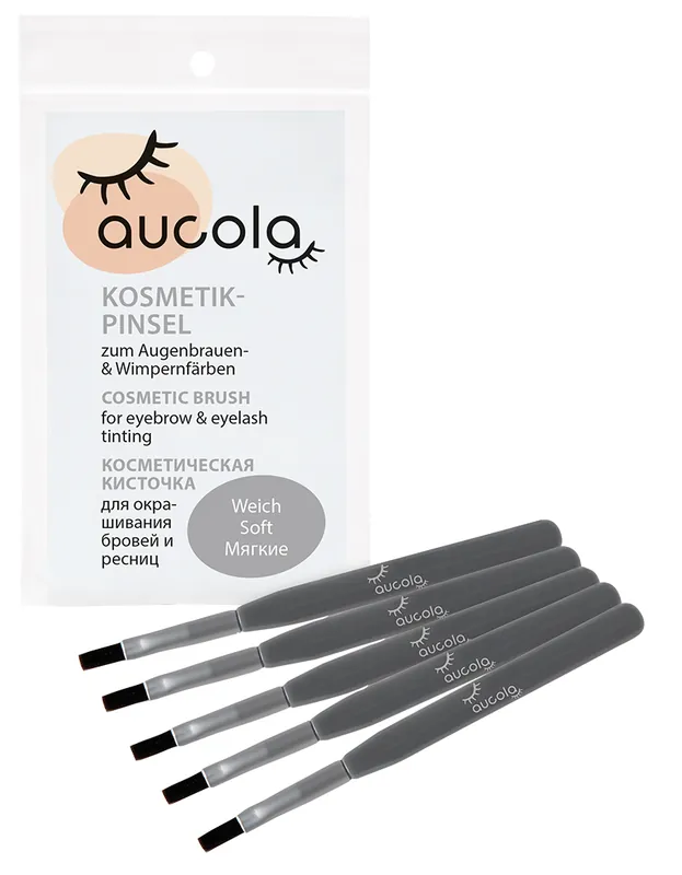 aucola Kosmetikpinsel weich 5er Set für Augenbrauen- & Wimpernfarbe Saisonangebot