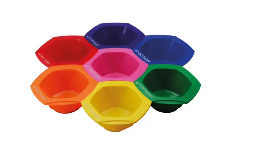 Preiswert Comair Färbeschalenset rainbow bunt, 7teiliges Stecksystem