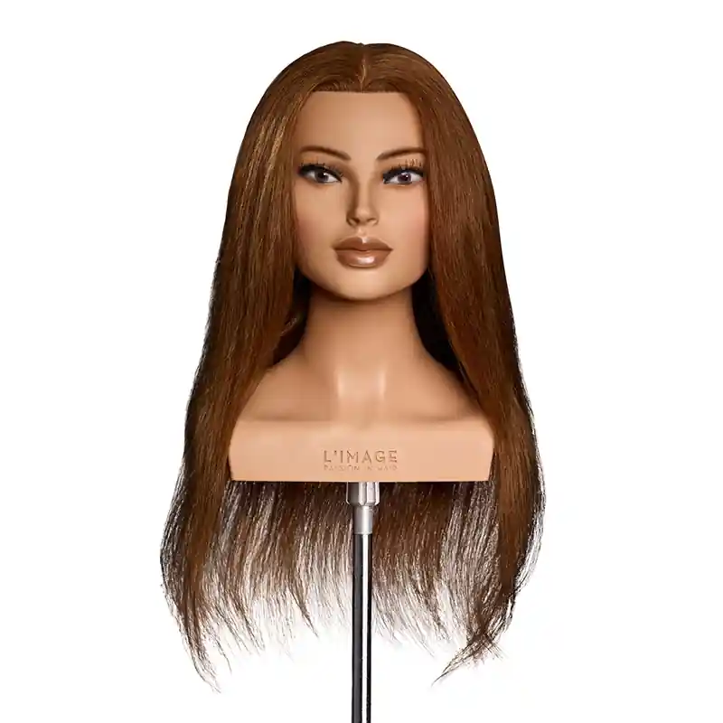 Limage Übungskopf CLARE 50 cm indisches Echthaar, mittelblond Neu