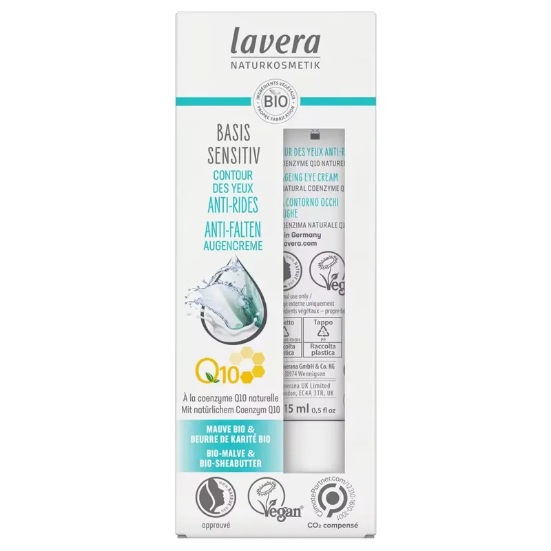 Lavera Anti-Falten Augencreme Q10 basis sensitiv 15 ml Geprüft