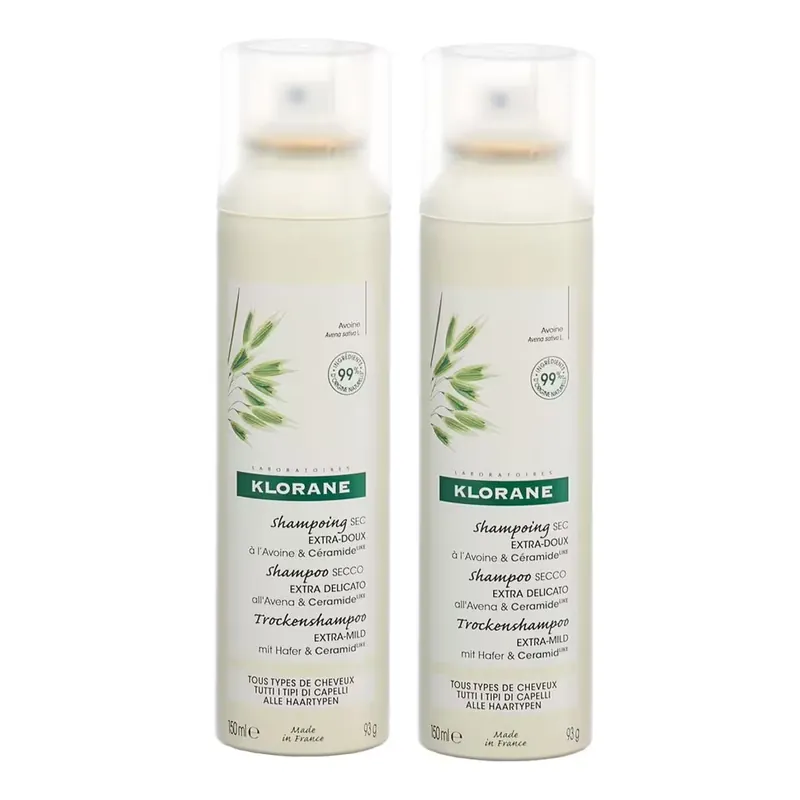 Klorane Trockenshampoo Hafermilch Spray Duo 150 ml Expressversand