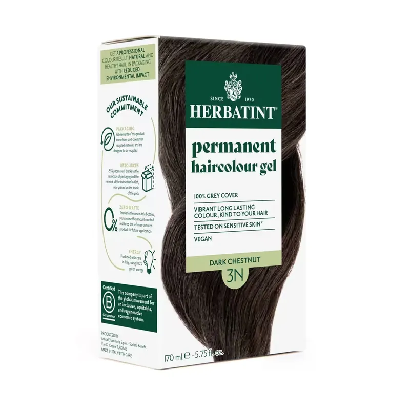 Herbatint Haarfärbegel 3N Dunkles Kastanienbraun 170 ml Beliebt