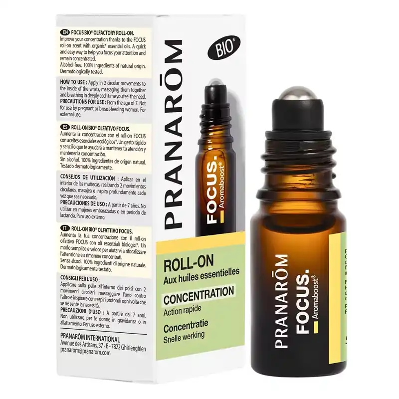 Begrenztes Angebot Pranarom Aromaboost Roll-on Focus Bio 5 ml