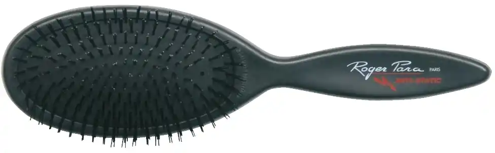 Sonderangebot Bürste oval schwarz 11 reihig Nylonborsten