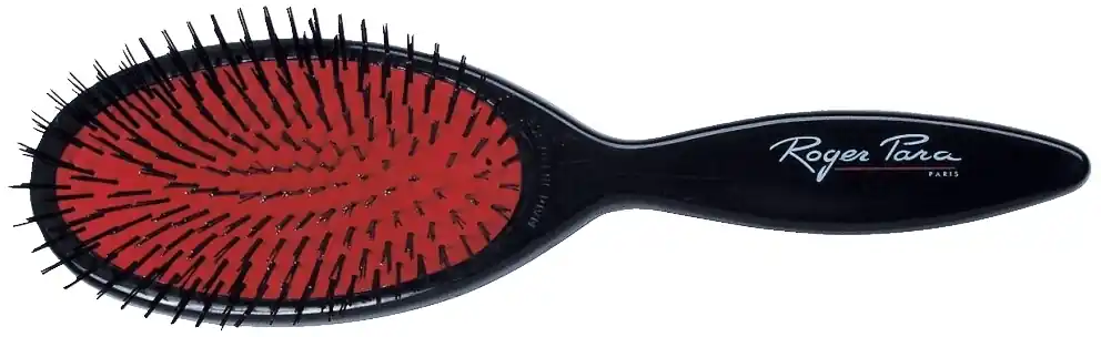 Bürste oval rot 11 reihig Rabatt