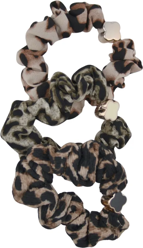 Meistverkauft Scrunchi animal print mit Blüte