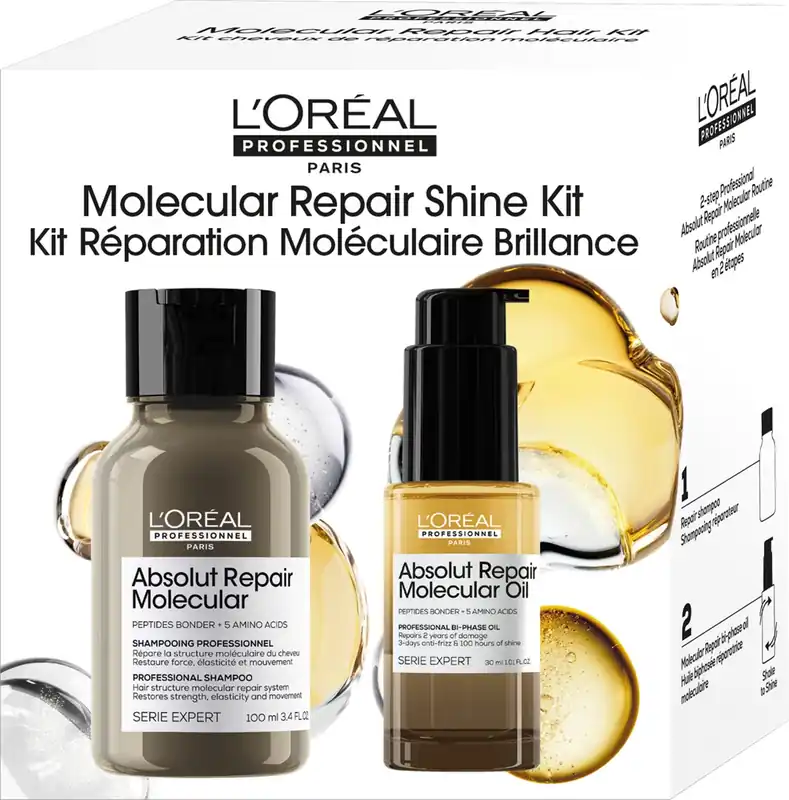 Serie Expert Absolut Repair Molecular Shampoo + Oil Schneller Versand