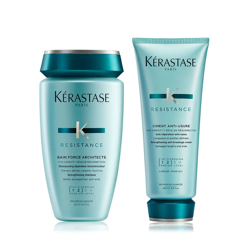 KÉRASTASE Résistance Set Bain Force Architecte 250ml + Ciment Anti-Usure 200ml Preis Gesenkt