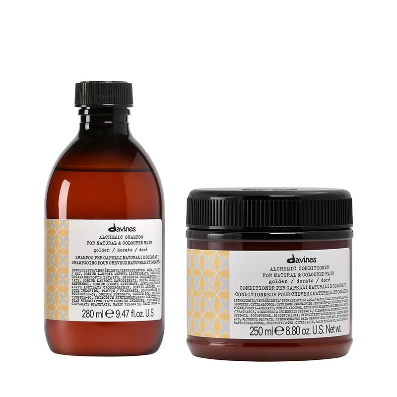 Davines Alchemic Gold Set Shampoo 280 ml + Conditioner 250 ml Günstig