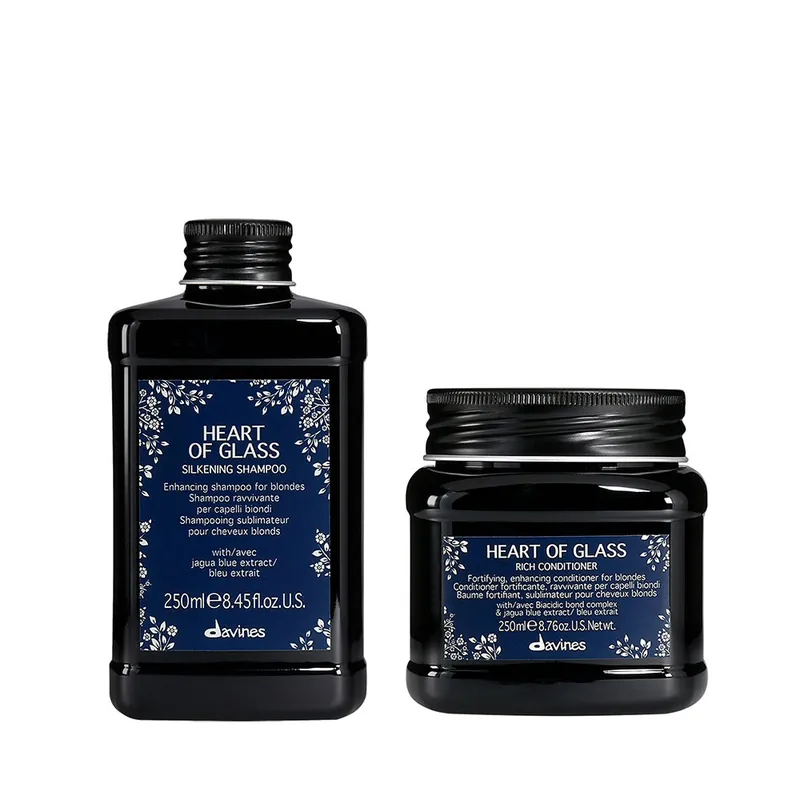 Davines Heart of Glass Set Silkening Shampoo 250 ml + Rich Conditioner 250 ml Günstig