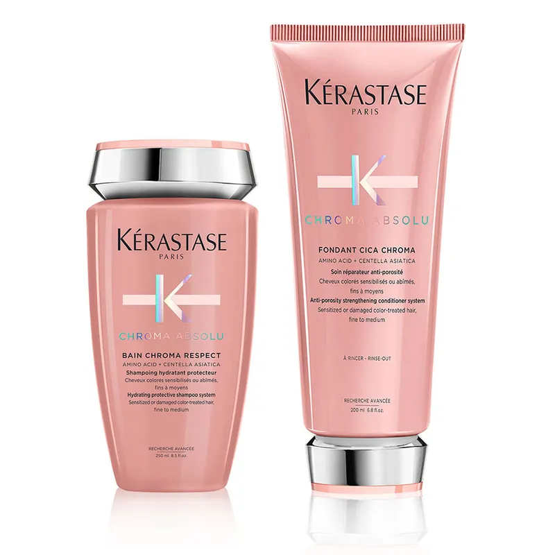 KÉRASTASE Chroma Absolu Set Bain Chroma Respect 250 ml + Fondant Cica Chroma 200 ml Markenware