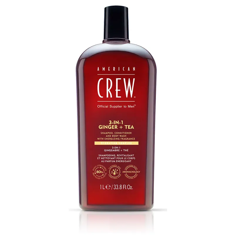 Neue Ware American Crew 3 In 1 Energizing Ginger+Tea 1000 ml