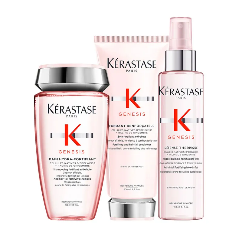 Zertifiziert KÉRASTASE Genesis Set Bain Hydra-Fortifiant 250ml + Fondant Renforçateur 200ml + Défense Thermique 150 ml