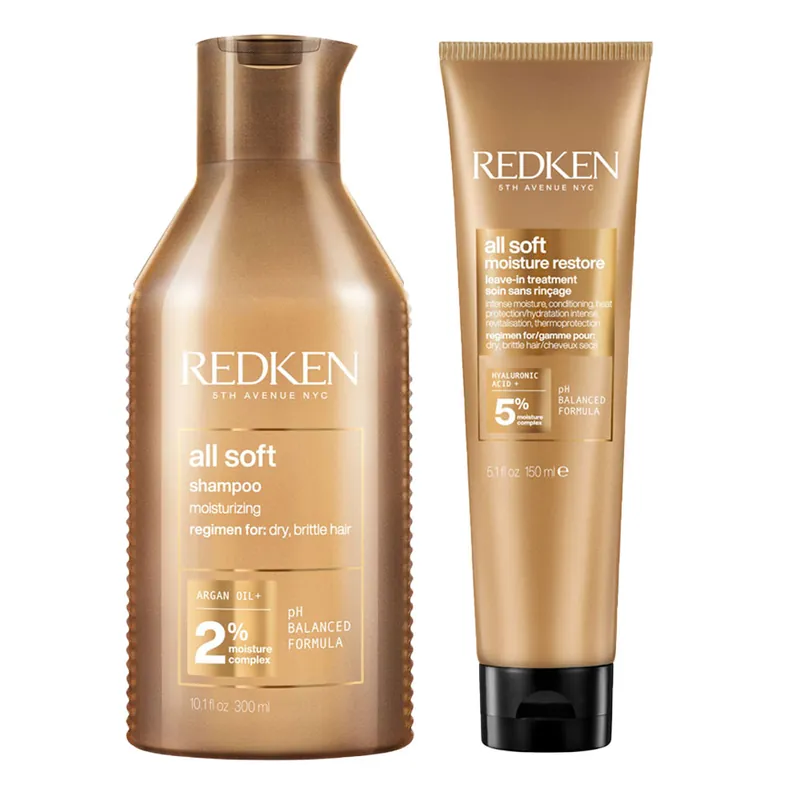 Sonderangebot Redken All Soft Set Shampoo 300 ml + Moisture Restore Leave-In Treatment 150 ml
