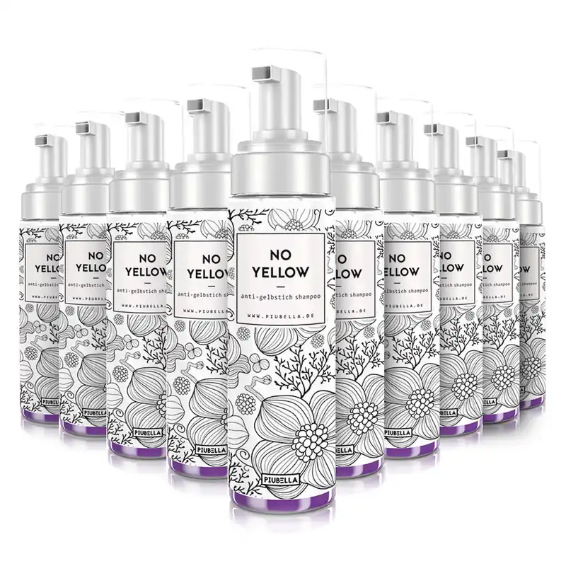 Nur Heute 10x Piubella NO YELLOW SPARSET - Anti-Gelbstich Shampoo 200 ml