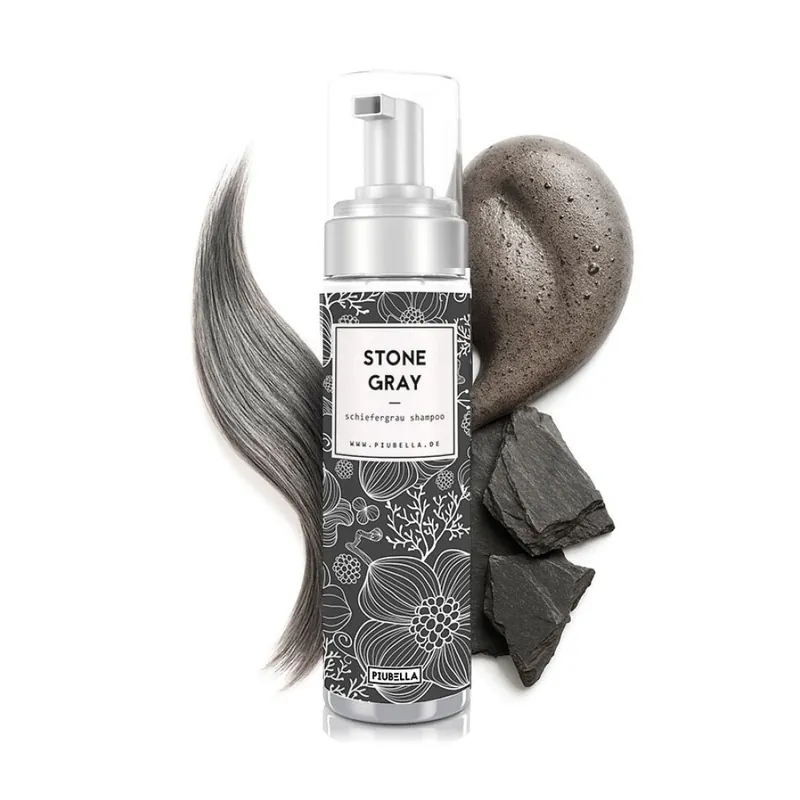 Piubella STONE GRAY schiefergrau tönungsshampoo 200 ml Neue Kollektion