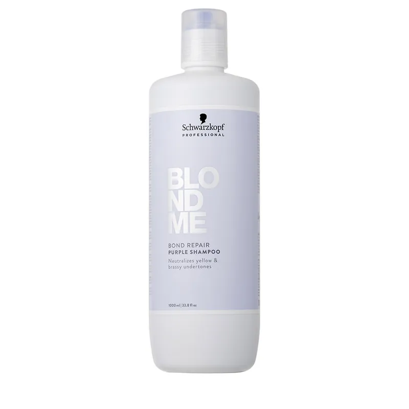 Schwarzkopf BLONDME Bond Repair Purple Toning Shampoo 1000 ml Abverkauf