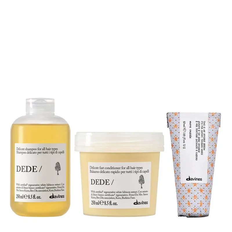 Davines DEDE Set Shampoo 250 ml + Conditioner 250 ml + Invisible Serum (Slept-In) Meistverkauft