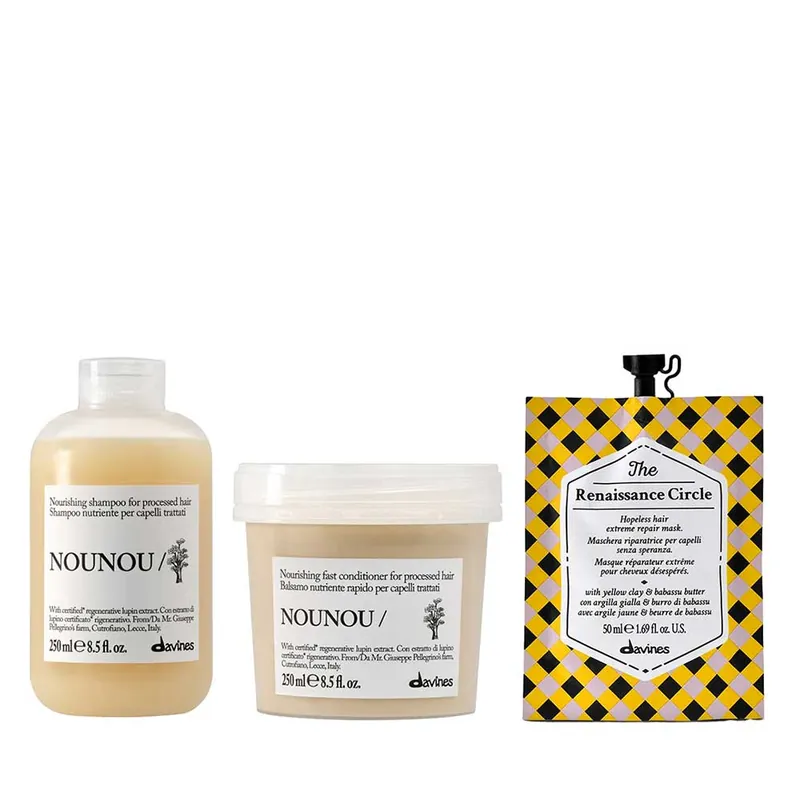 Jetzt Bestellen Davines NOUNOU Set Shampoo 250 ml + Conditioner 250 ml + The Renaissance Circle 50 ml