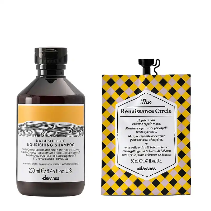 Bestseller Davines Set Natural Tech Nourishing Shampoo 250 ml + The Renaissance Circle 50 ml