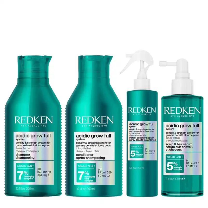 Redken Acidic Grow Full System Set Shampoo 300 ml + Conditioner 300 ml + Instant Densifying Spray 190 ml + Scalp and Hair Serum 100 ml Sonderaktion