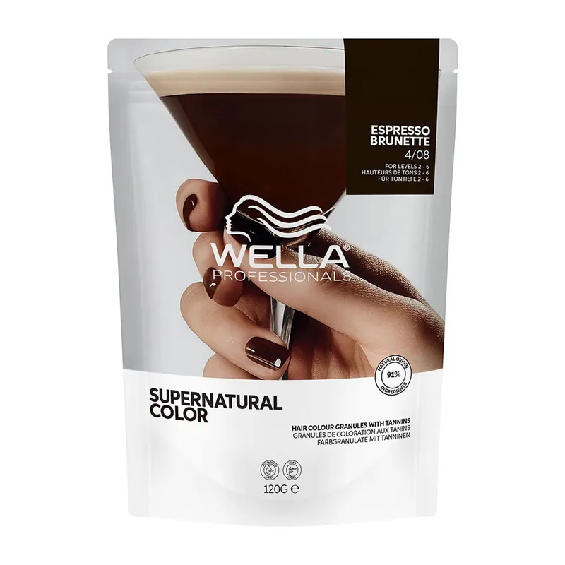 Wella Supernatural Color 4/08 Espresso Brunette 120 g Preis Gesenkt
