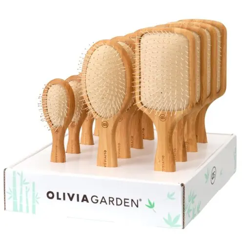 Super-Preis Olivia Garden Bamboo Touch Nylon Entwirrungsbürsten, 12er Display
