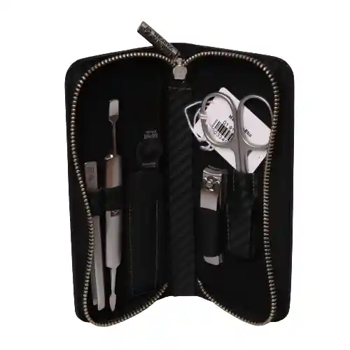 Preis Gesenkt Pfeilring Manicure-Etui schwarz 5-teilig Inox-Füllung mit Nagelknipser