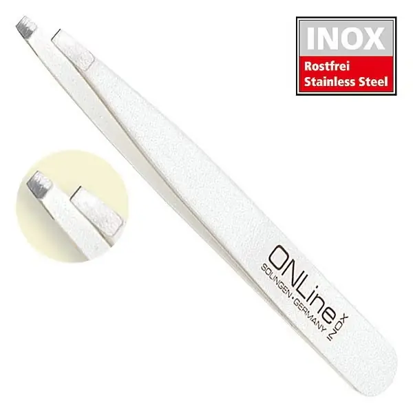 Geprüft ONLine Pinzette gerade INOX