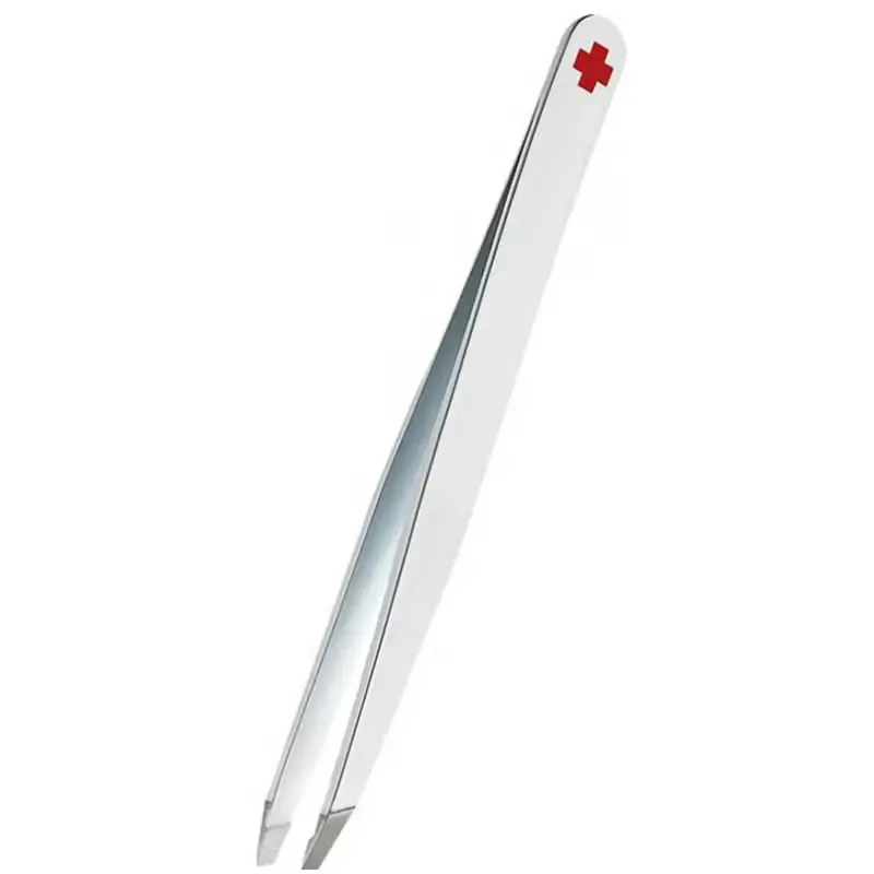 Pinzette schräg Inox rotes Kreuz Satin Softtouch Heißes Angebot