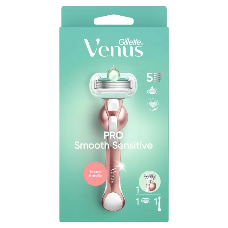Heißes Angebot Venus Pro Smooth Sensitive Rasierapparat mit 1 Klinge + Duschhänger