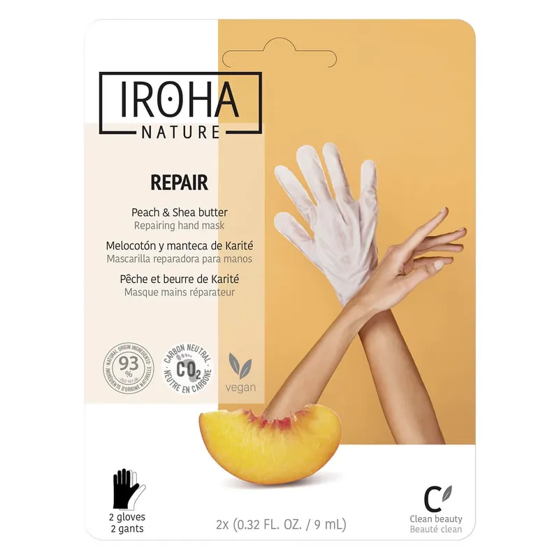 Rabatt Hands & Feet Hand & Nail Mask Peach 2 x 9 ml