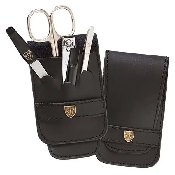 Versand Am Gleichen Tag Maniküre Etui, 5-teiliges Set, schwarz
