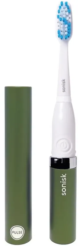 Neue Ware Schallzahnbürste olive grün