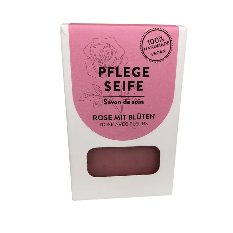 Versand Am Gleichen Tag Pflegeseife Rose mit Blüten