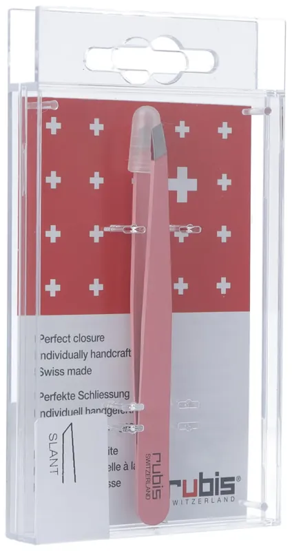 Pinzette schräg rosa Inox Knallerangebot