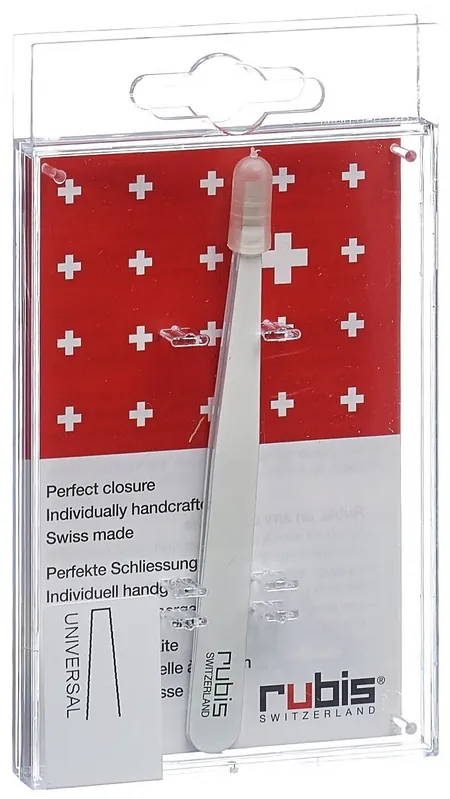 Pinzette gerade weiss Inox Neu