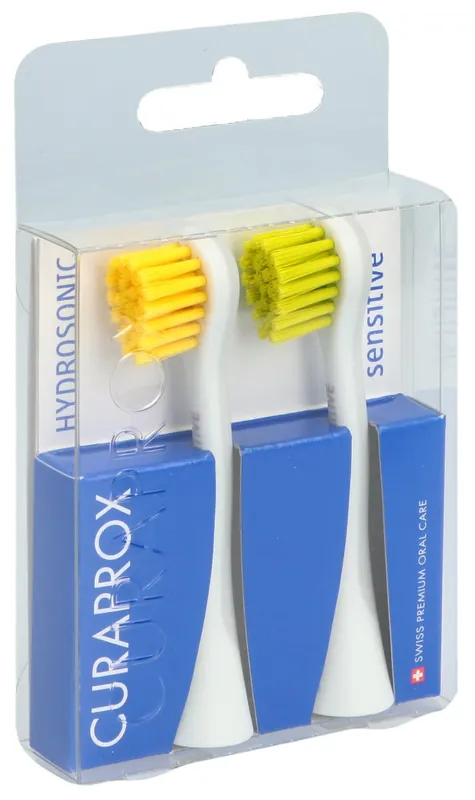 Nur Heute Hydrosonic Ersatzbürstenkopf sensitive gelb-grün