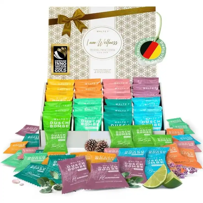 Geprüft Geschenkset XXL mit 32 Duschbomben