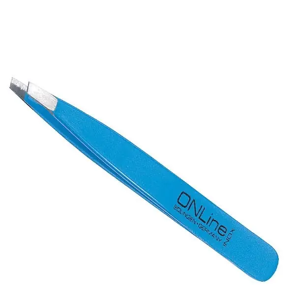 Neu Im Sortiment ONLine Pinzette schräg INOX Blau