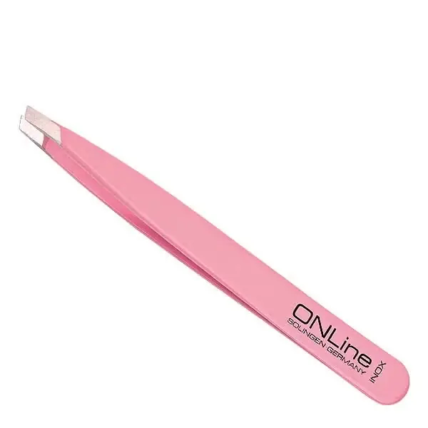 Neuheit ONLine Pinzette schräg INOX Rosa