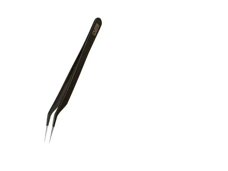 Sale Wimpern Pinzette gebogen, schwarz