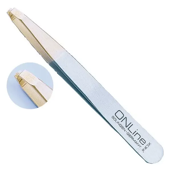 ONLine Tweezers Zangen-Pinzette Goldspitze gerade Expressversand