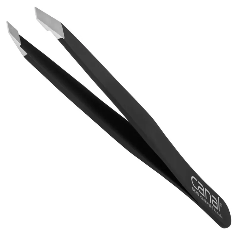 Haarpinzette schräg Schwarz Top-Angebot