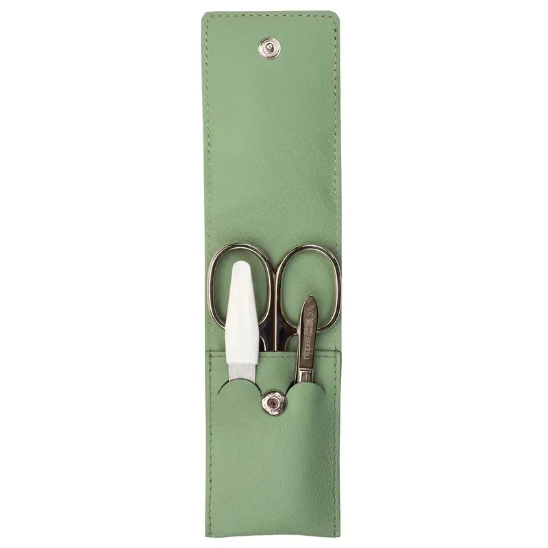 Set Leder Maniküre 3-teilig hellgrün Markenprodukt