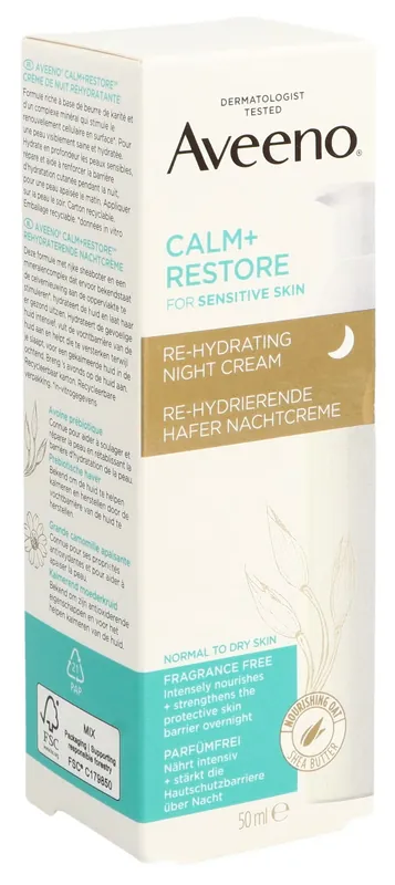 Echt Calm+Restore Nachtcreme Re-hydrierend Hafer