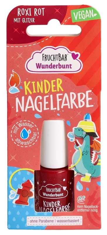 Wunderbunt Kinder Nagelfarbe roxi rot mit Glitzer Wochenendangebot